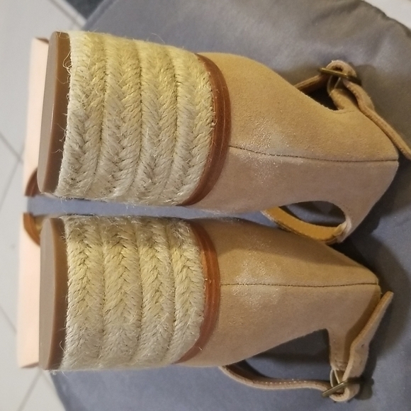 💕SOLUDOS💕 Capri Mid Heel Sandal ~ Sand Light Beige Neutral Espadrille 11 NWT - Picture 15 of 16